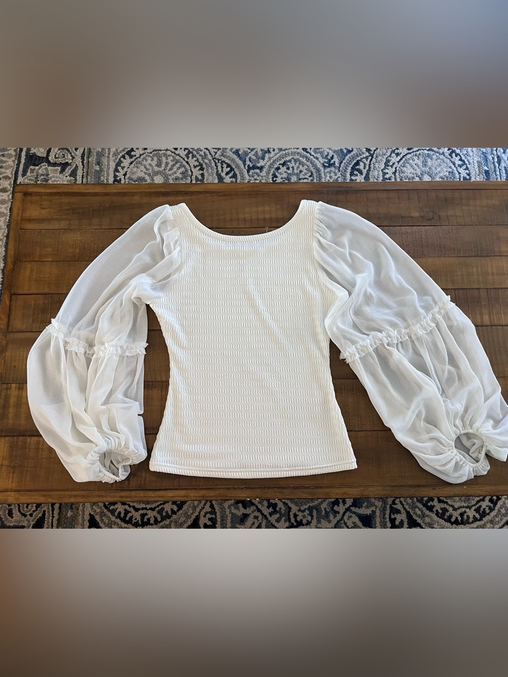 NWOT Anthropologie ivory blouse xs